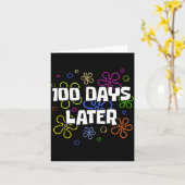 100 Days Later 100th Day Of School Teacher Student カード (黄色い花)