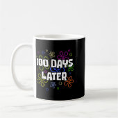 100 Days Later 100th Day Of School Teacher Student コーヒーマグカップ (左)