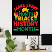 100 Days Learning Black History 2026 Poster  ポスター (ホームオフィス)