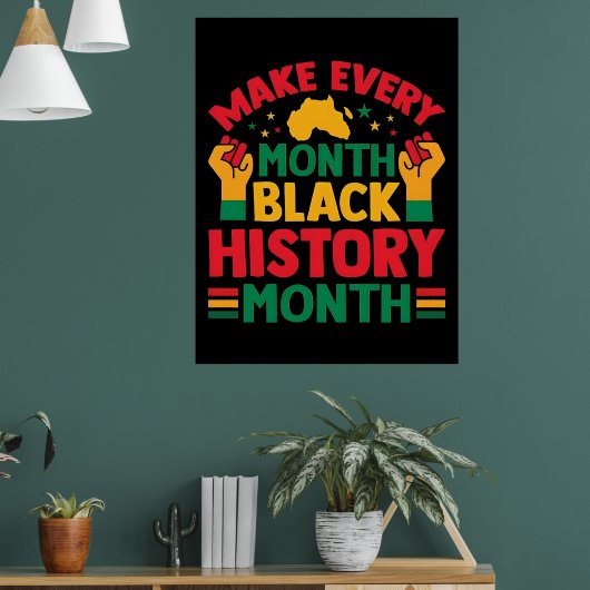 100 Days Learning Black History 2026 Poster  ポスター (リビング1)