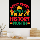 100 Days Learning Black History 2026 Poster  ポスター (キッチン)