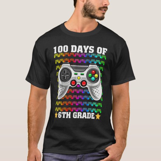 100 Days Of 6th Grade Gamer 100th Day Of School Si Tシャツ (正面)