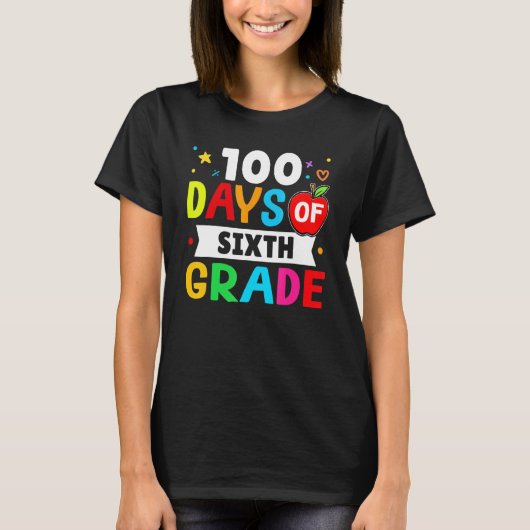 100 Days of 6th grade Toddler Boy Girl Tシャツ (正面)
