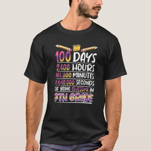 100 Days of being Awesome 7th grade Premium Tシャツ (正面)
