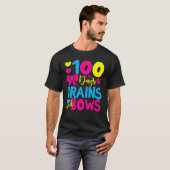 100 Days of Brains And Bows 100 Days Of School Gir Tシャツ (正面フル)