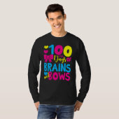 100 Days of Brains And Bows 100 Days Of School Gir Tシャツ (正面フル)