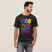 100 Days of Brains And Bows 100 Days Of School Gir Tシャツ (正面フル)