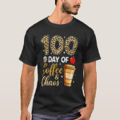 100 Days Of Coffee And Chaos 100th Day Of School F Tシャツ (正面)