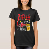 100 Days Of Coffee And Chaos 100th Day Of School F Tシャツ (正面)