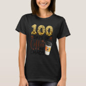 100 Days Of Coffee And Chaos 100th Day Of School F Tシャツ (正面)