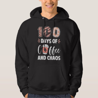 100 Days Of Coffee And Chaos 100th Day Of School T パーカ