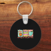 100 Days Of Coffee And Chaos Retro Coquette Teache キーホルダー (正面)