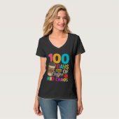 100 Days Of Coffee & Chaos  100th Day Of School Te Tシャツ (正面フル)