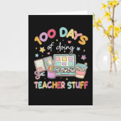 100 Days of Doing Teacher Stuff Cute Pastel School カード (黄色い花)