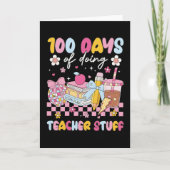 100 Days of Doing Teacher Stuff Cute School Design カード (正面)