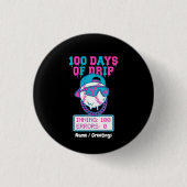 100 Days of Drip 0 Errors Baseball School Swag  缶バッジ (正面)