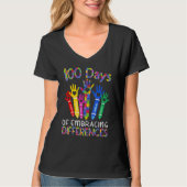 100 Days Of Embracing Differences IEP 100th Day Of Tシャツ (正面)