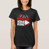 100 days of home runs Baseball  100th day of schoo Tシャツ (正面)