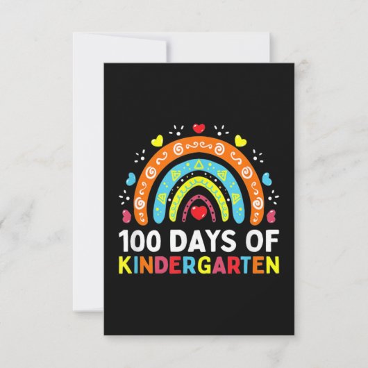 100 Days of Kindergarten カード (正面)