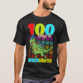 100 Days Of Kindergarten Dinosaur Rex Dinosaur  Bo Tシャツ (正面)