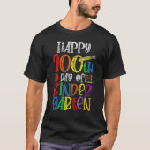 100 Days Of Kindergarten Happy 100th Day Of School Tシャツ (正面)