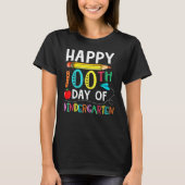 100 Days Of Kindergarten Happy 100th Day Of School Tシャツ (正面)