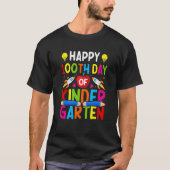 100 Days Of Kindergarten Happy 100th Day Of School Tシャツ (正面)