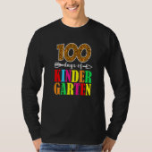 100 Days Of Kindergarten Leopard  100 Days Of Scho Tシャツ (正面)