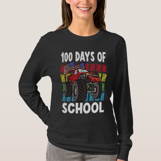 100 Days Of Kindergarten Mosnter Trucks  1 Tシャツ (正面)
