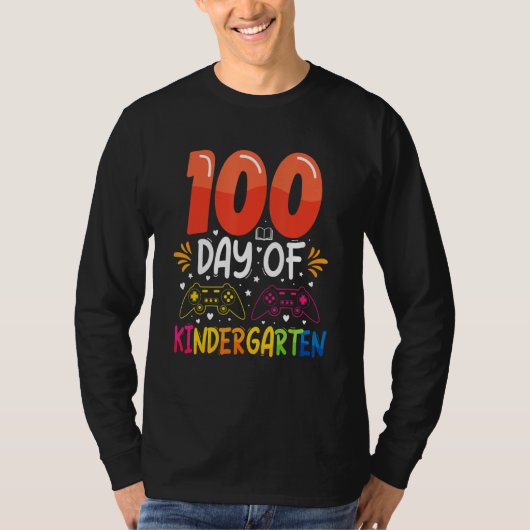 100 Days Of Kindergarten  Student Teacher Tシャツ (正面)