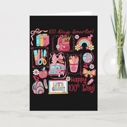 100 Days of Learning | We Did It 100th カード (正面)