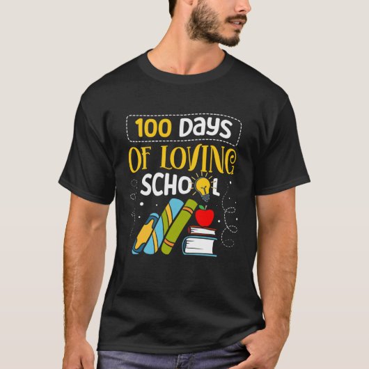 100 Days Of Loving School Leopard 100th Day Teache Tシャツ (正面)