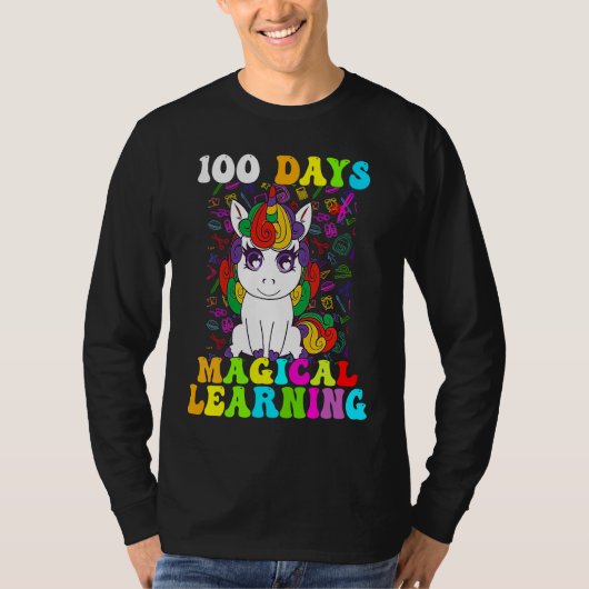 100 Days Of Magical Learning 100th Day Of School U Tシャツ (正面)