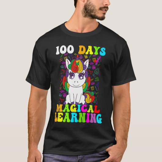 100 Days Of Magical Learning 100th Day Of School U Tシャツ (正面)