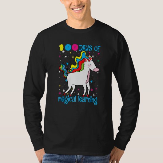 100 Days Of Magical Learning 100th Day Of School U Tシャツ (正面)