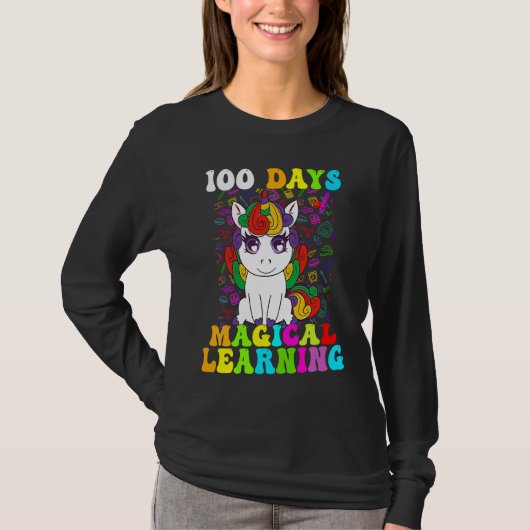 100 Days Of Magical Learning 100th Day Of School U Tシャツ (正面)