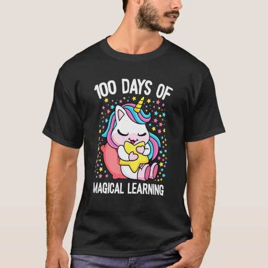 100 Days Of Magical Learning 100th Day Of School U Tシャツ (正面)