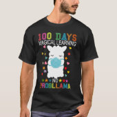 100 Days of Magical Learning No Probllama Llama Ma Tシャツ (正面)