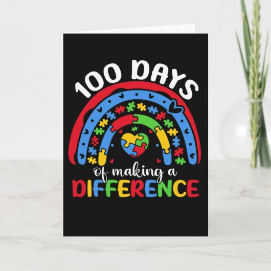 100 Days of Making a Difference Autism Awareness カード (正面)