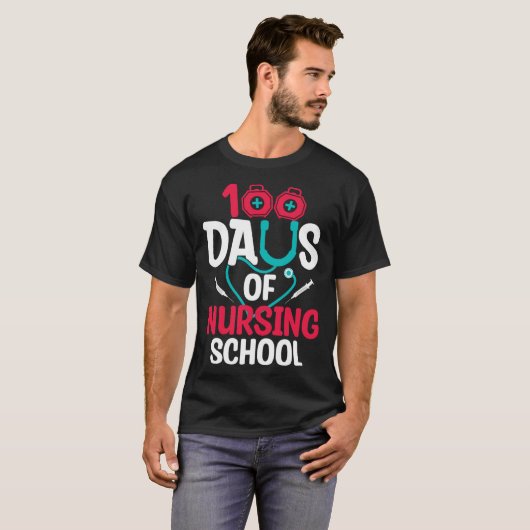 100 Days Of Nursing School Tシャツ (正面フル)