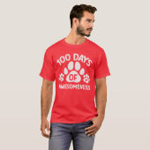 100 Days Of Pawesomenesseacher Student Dog Lover f Tシャツ (正面フル)
