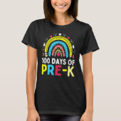 100 Days Of Pre K Happy 100th Day Of School Teache Tシャツ (正面)