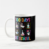 100 Days Of School 100th Day Funny Goose Boys Girl コーヒーマグカップ (左)