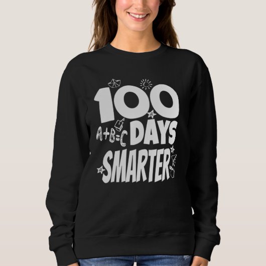 100 Days Of School 100th Day Smarter Youth Toddler スウェットシャツ (正面)
