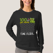 100 Days of School 2nd Grade Frog Time Flies Boys  Tシャツ (正面)