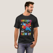 100 Days of School Airplane 100th Day of School Bo Tシャツ (正面フル)