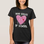 100 DAYS OF SCHOOL Alphabet 100th Day Teacher Stud Tシャツ (正面)