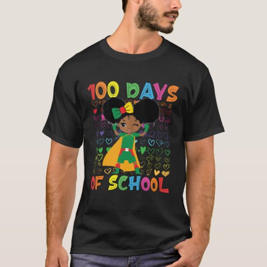 100 Days Of School and Black History Month African Tシャツ (正面)