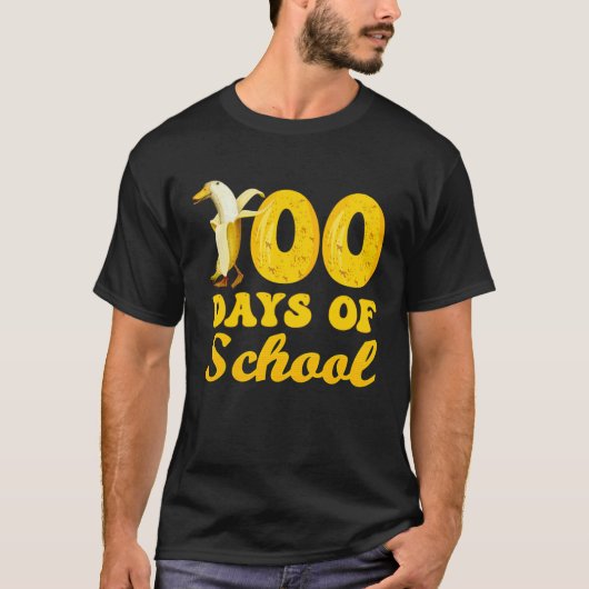 100 Days Of School Banana 100 Days Of School Tシャツ (正面)