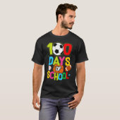 100 Days Of School Baseball Basketball Soccer Foot Tシャツ (正面フル)